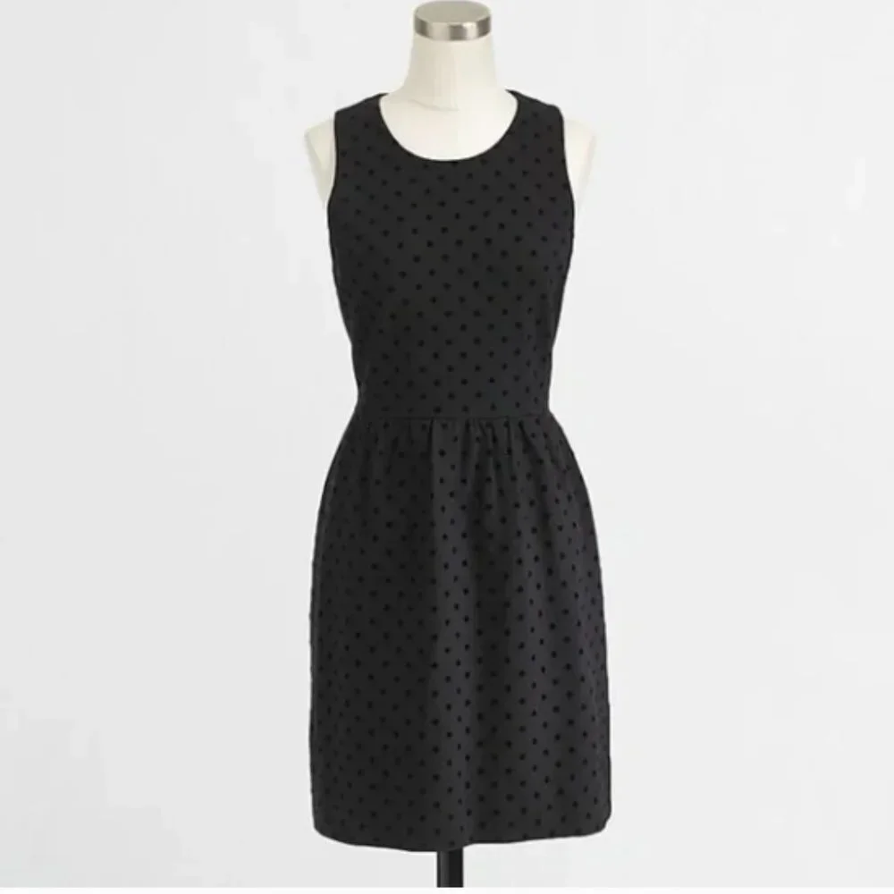 J. Crew Factory Ponte Dress in Velvet Dot - Picture 1 of 5